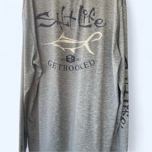 Salt Life Heather Gray Long Sleeve Tee (XL)